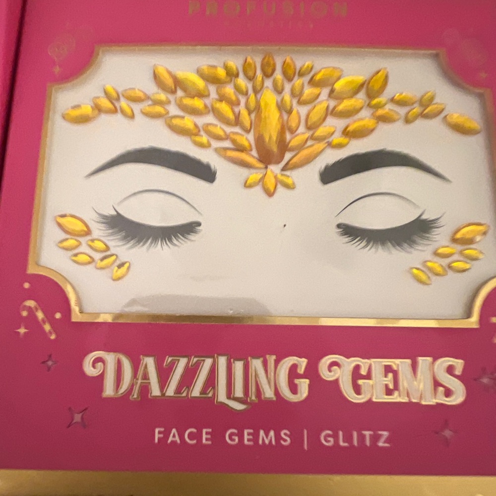 Facial gems/jewelry mask